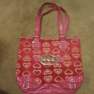 Pink heart purse